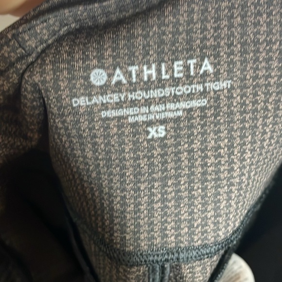 Athleta | Delancey Houndstooth Leggings Brown Black Size XS - Picture 7 of 9